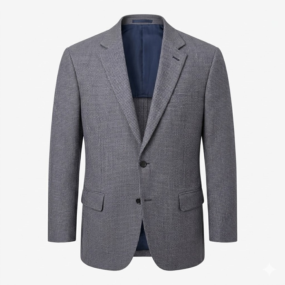 Coppley Mens 48T Blue Check Blazer Angelico Sport Coat Made Canada - CJ